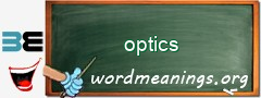 WordMeaning blackboard for optics